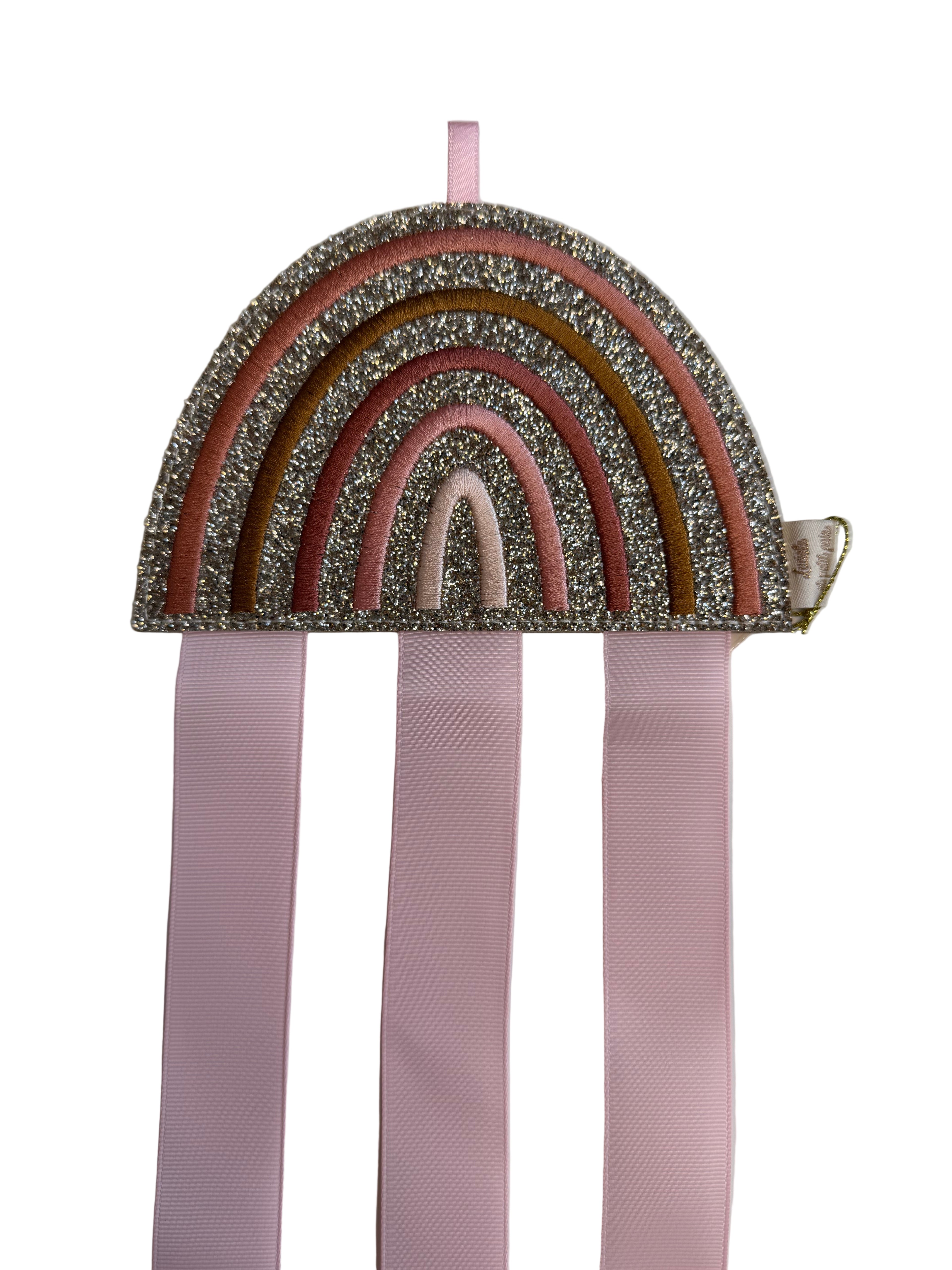 Haarspeldhouder regenboog roze.