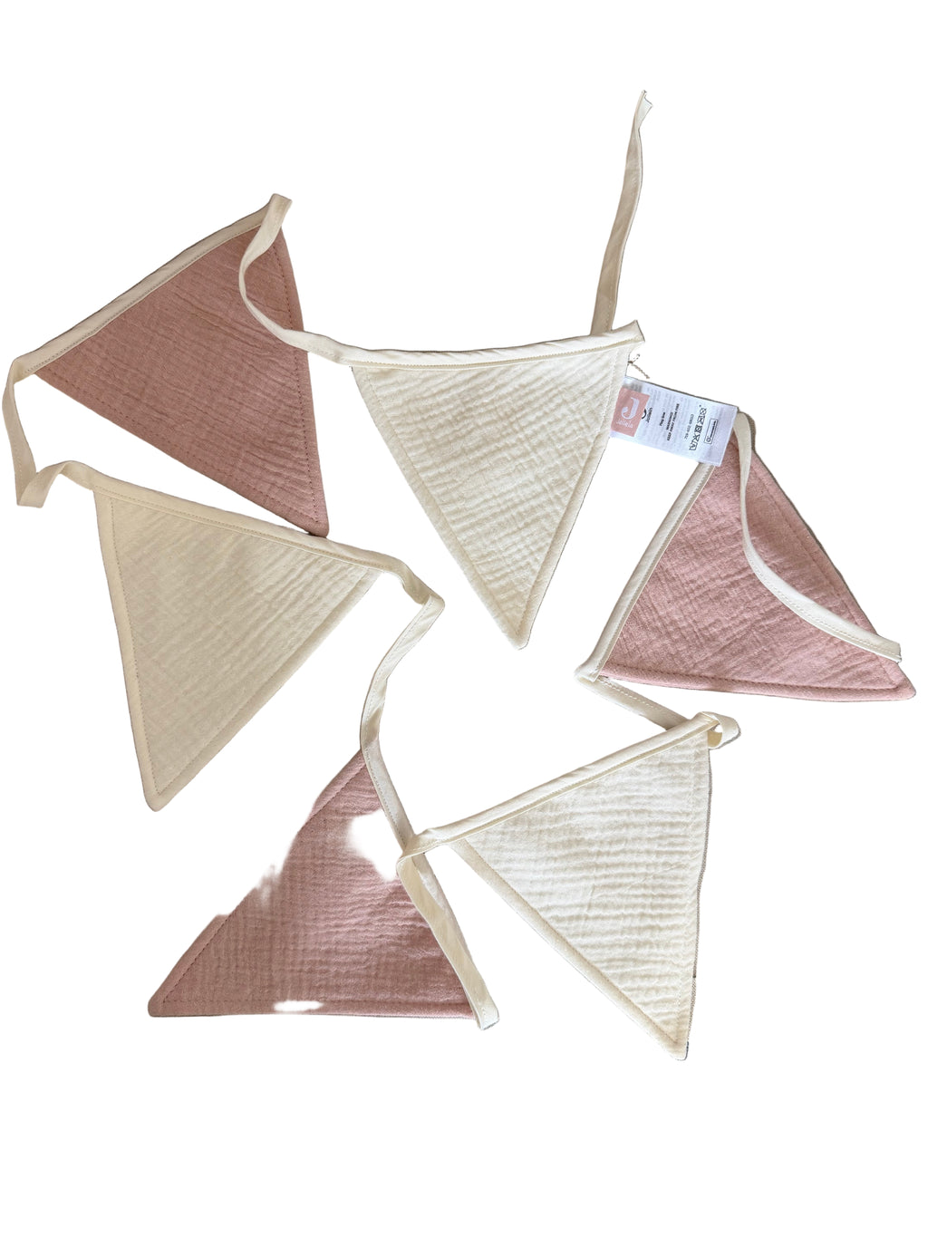 Vlaggenlijn & verjaardagskroon roze Jollein.