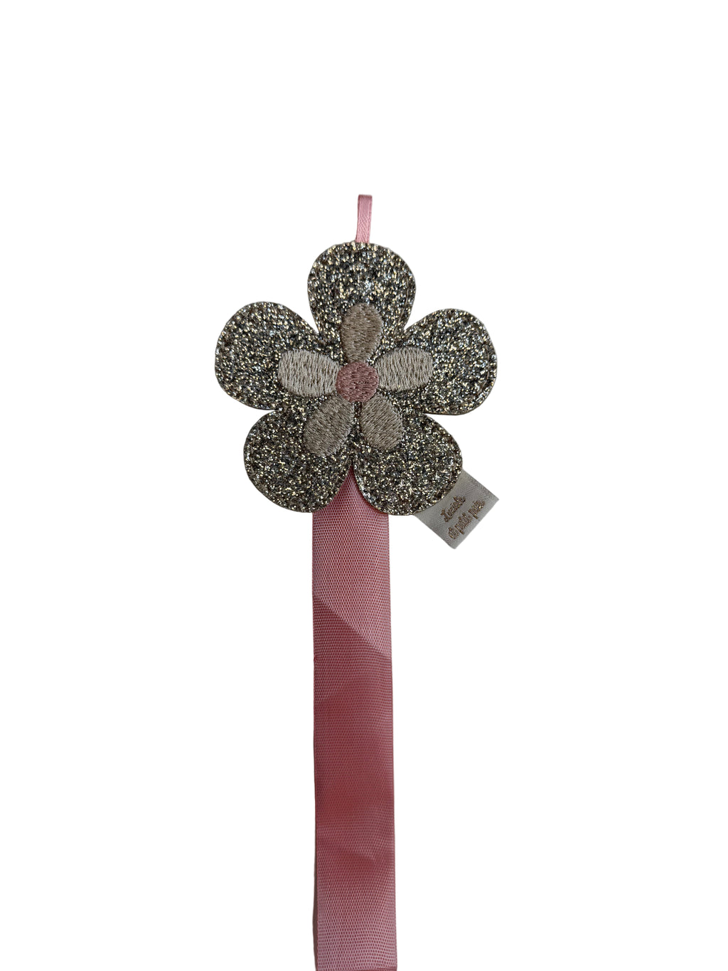 Haarspeldhouder roze bloem.