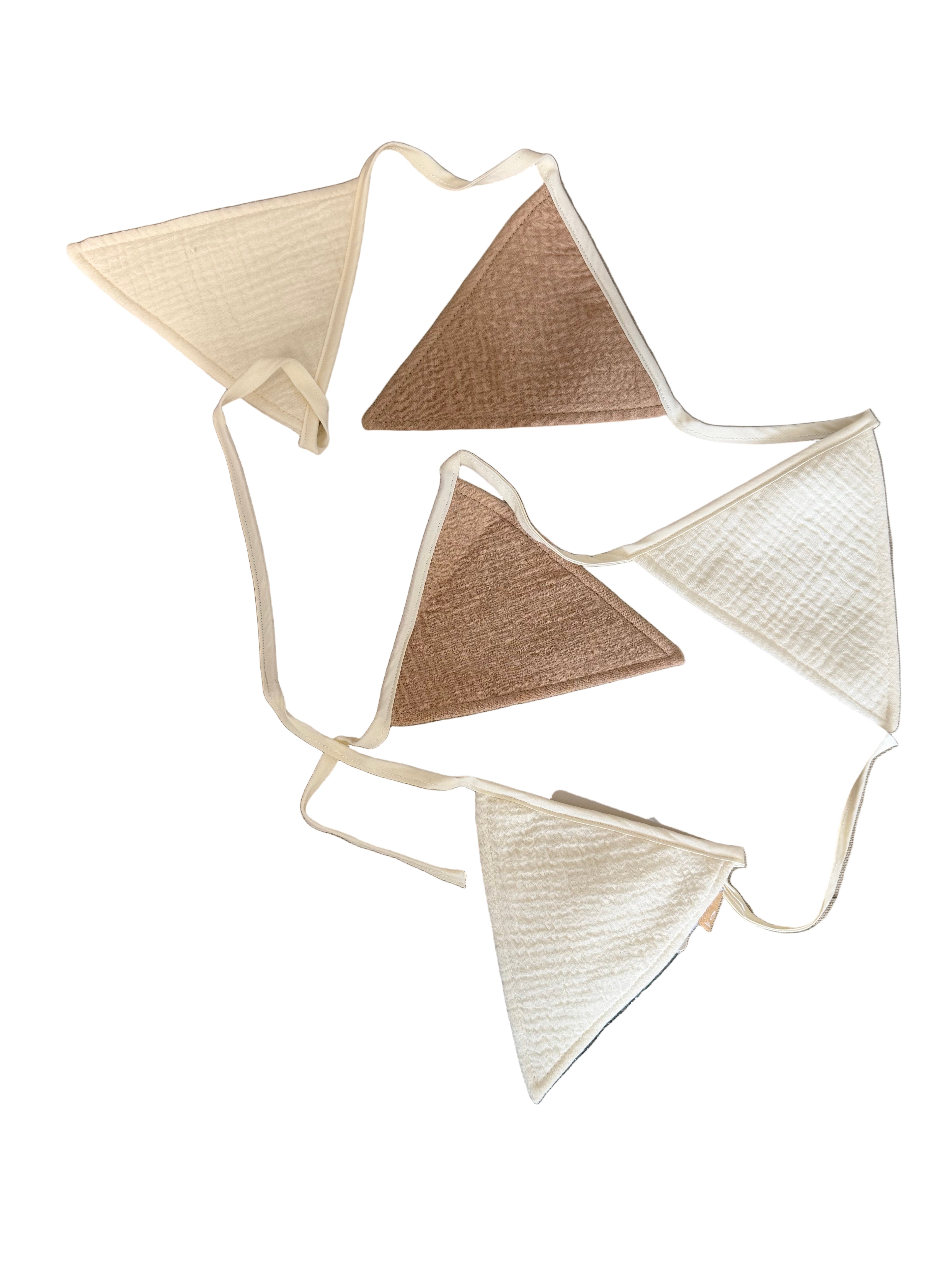 Vlaggenlijn & verjaardagskroon beige Jollein.