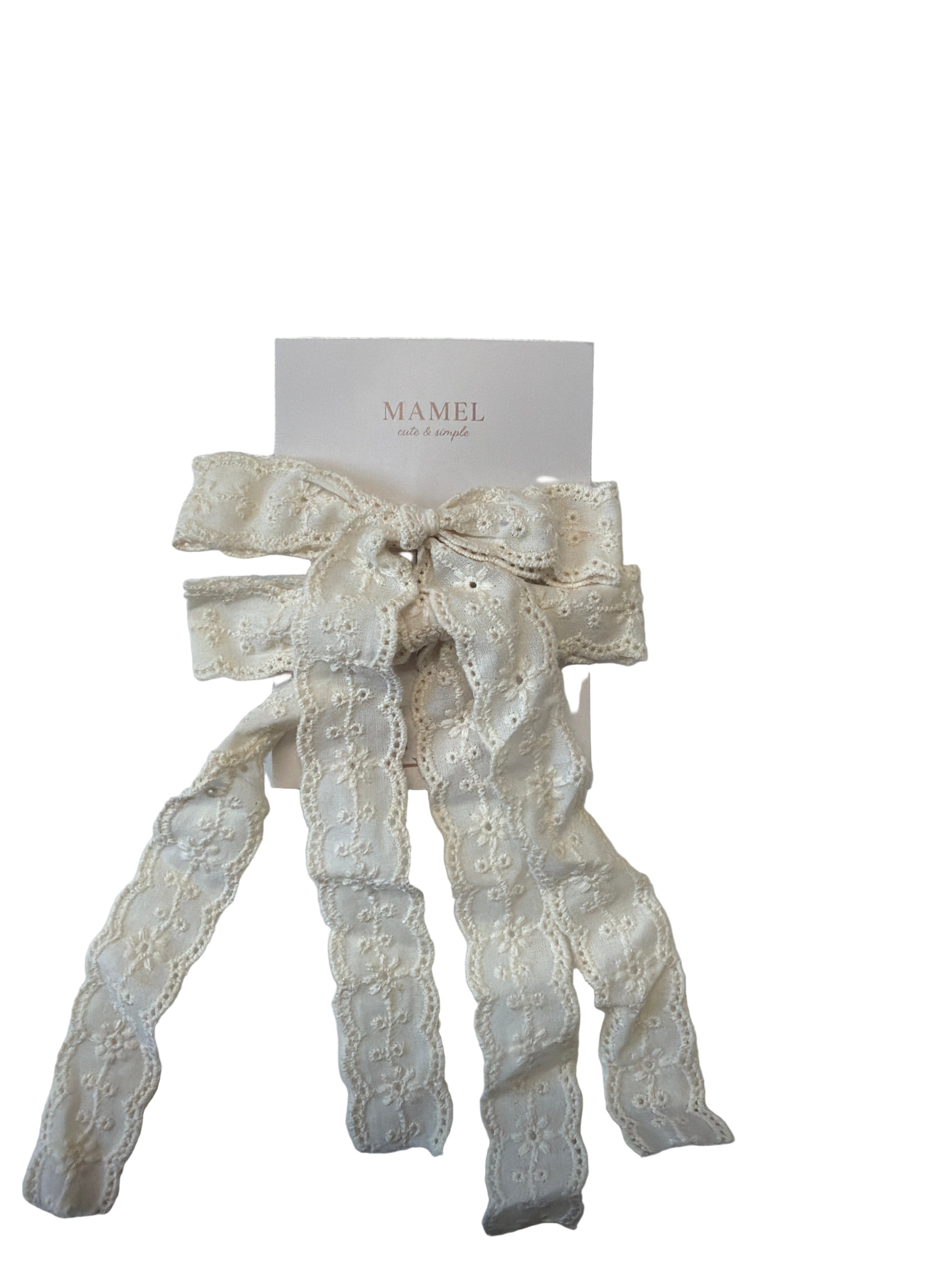 Kanten haar strikjes.