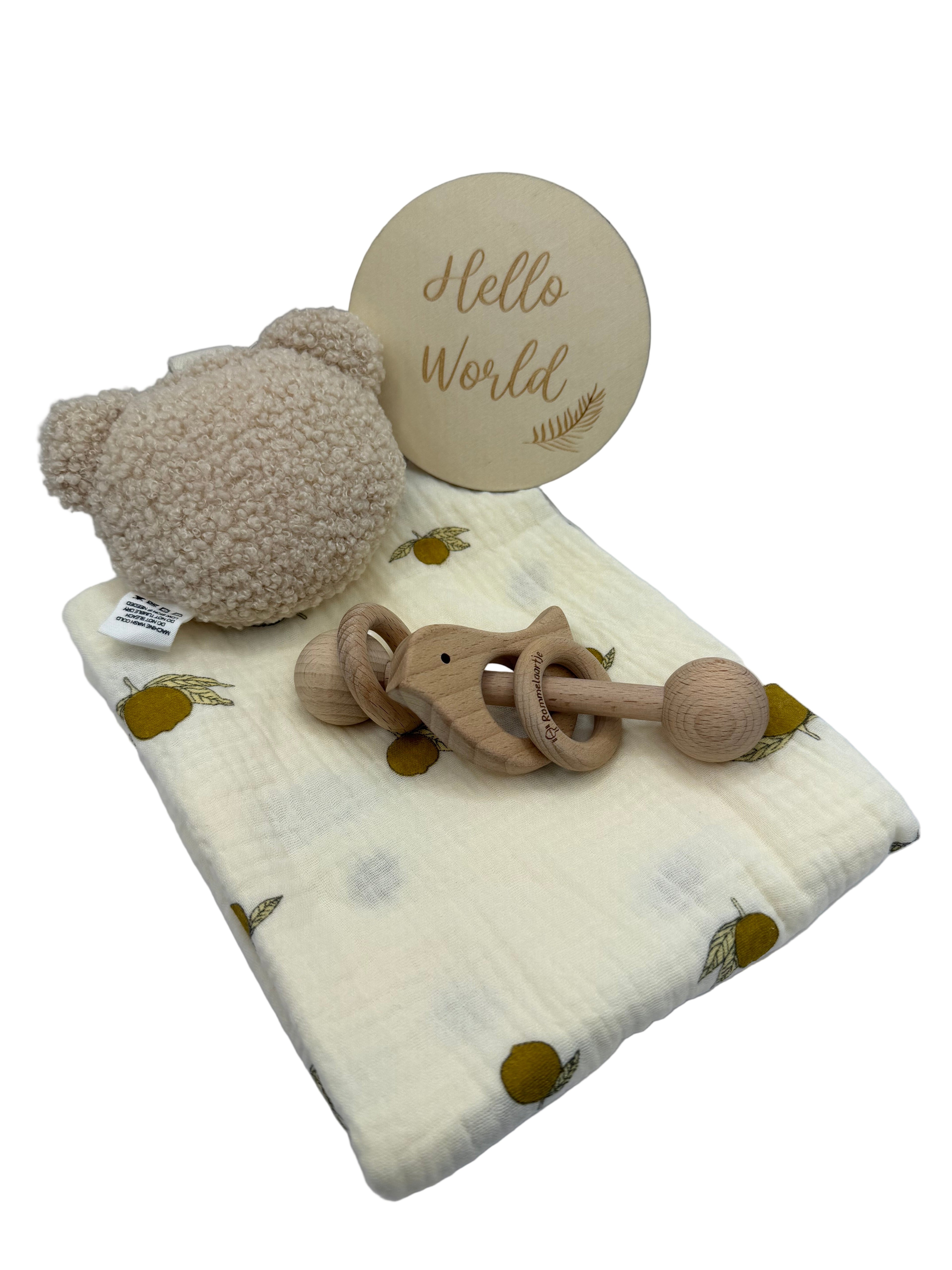 Kraamcadeau set beige Lemon.